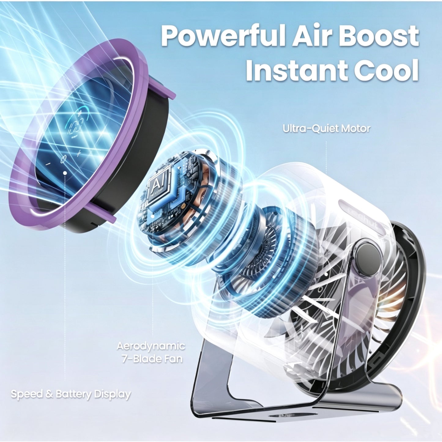100-Speed Precision Cooling With 18-Hour Battery Life