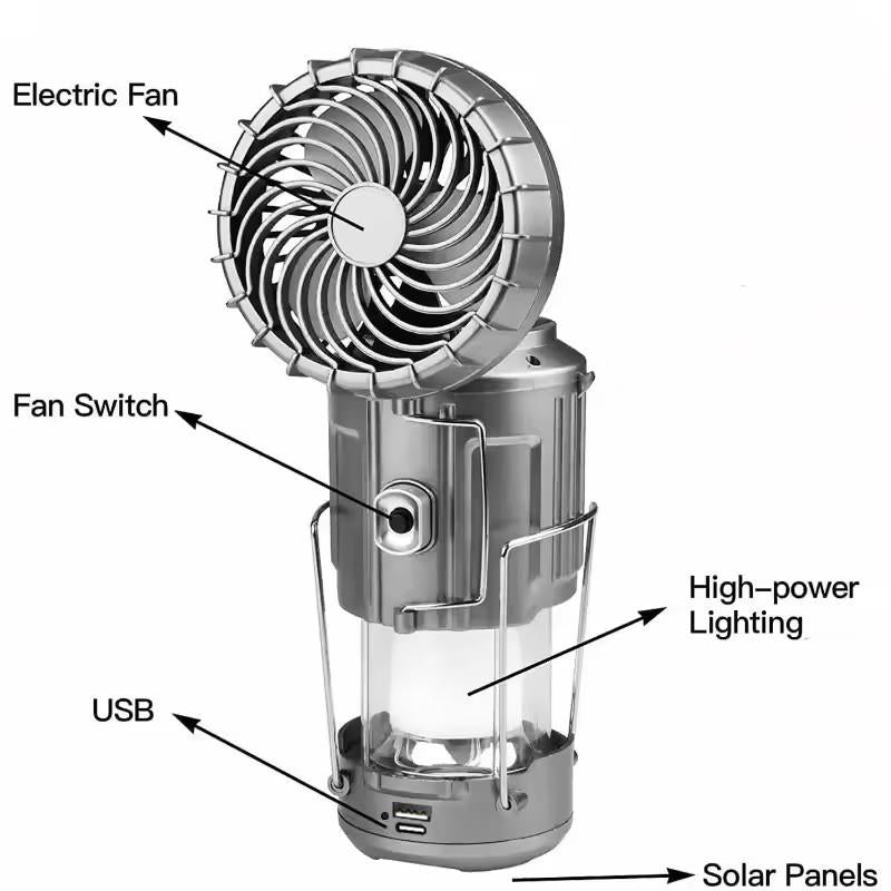 2-in-1 Adventure Solar Light & Portable Fan