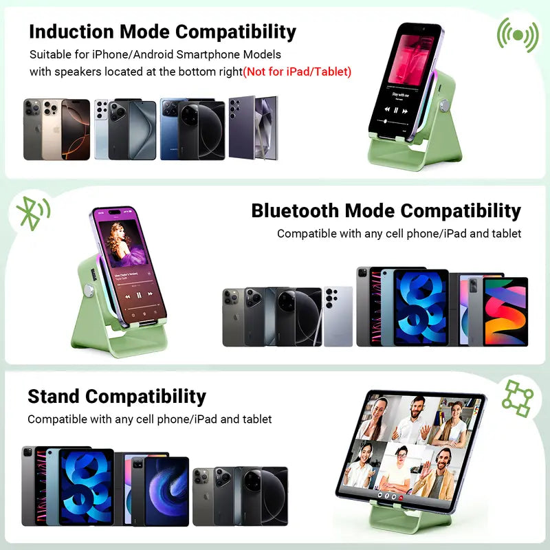 5-in-1 Wireless Speaker Phone Stand with Power Bank
