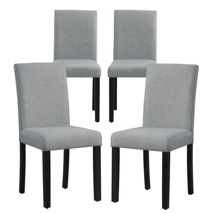 Dining Chair Set of 4 Upholstered Kitchen Dinette Chairs with Wood Frame